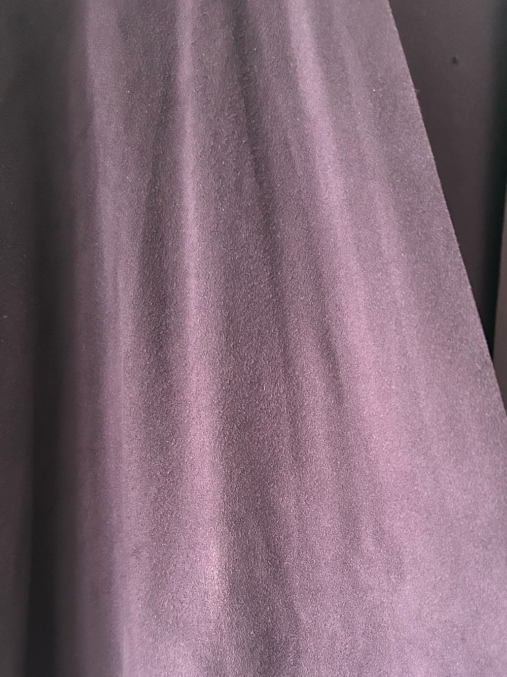 INC International Concepts Plum Open-Front Draped Faux Suede Cardigan - Picture 4 of 5